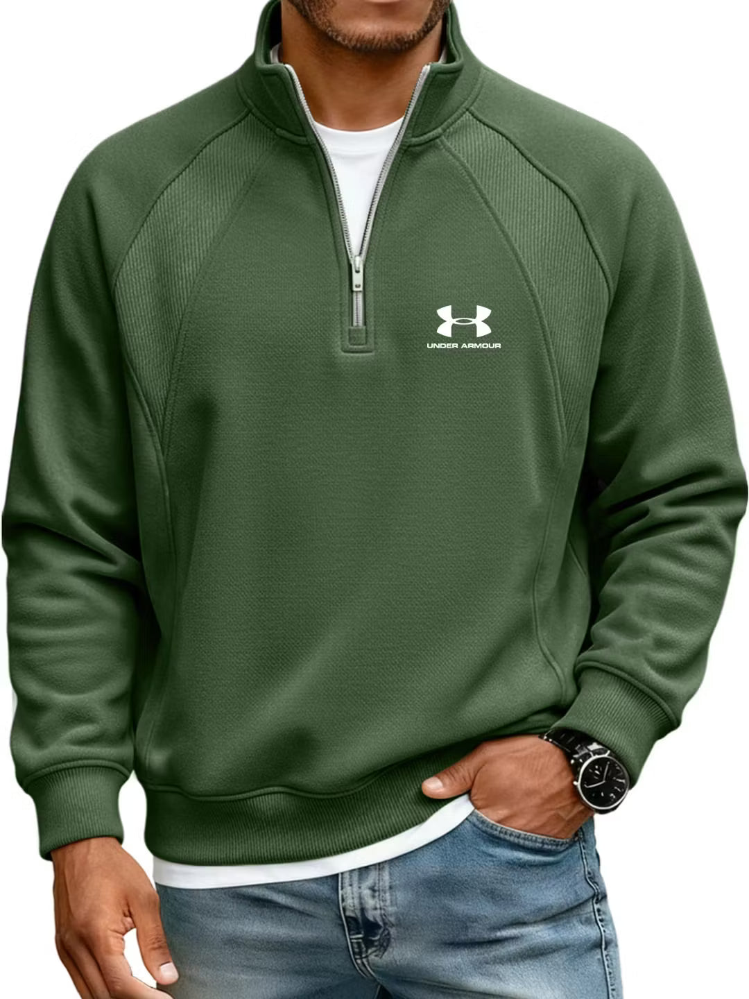 Men’s Textured Quarter-Zip Pullover