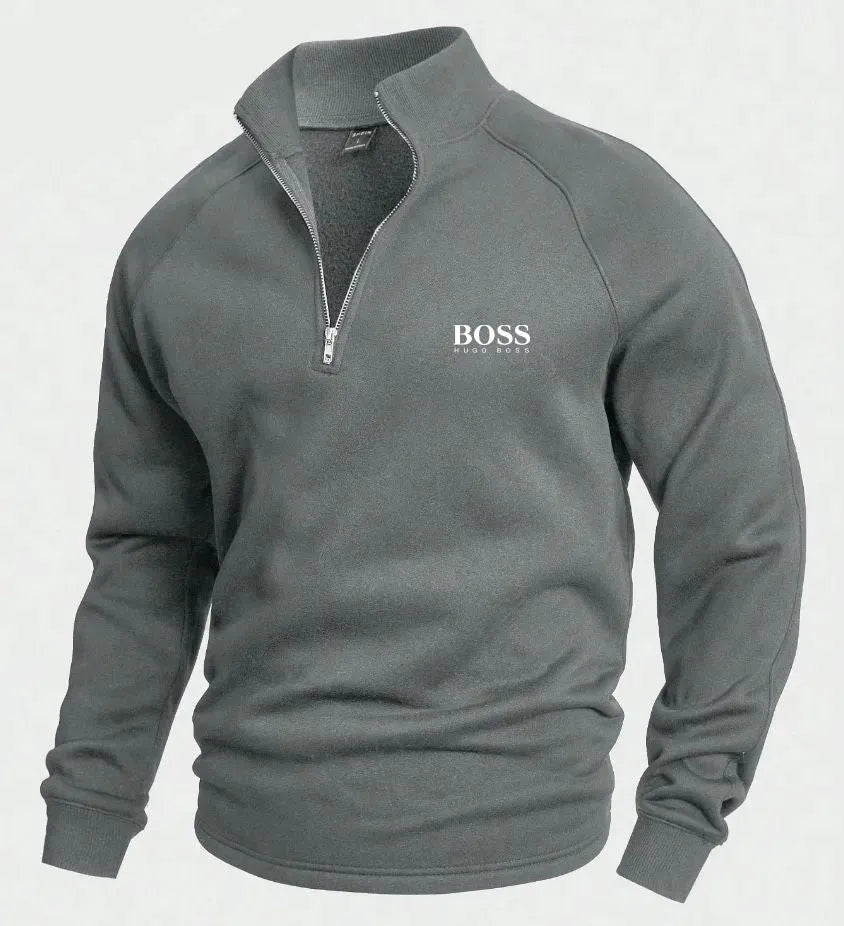 Men's Stand-Collar Quarter-Zip Sweater