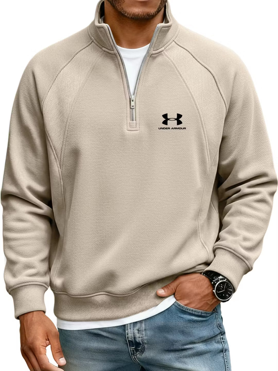Men’s Textured Quarter-Zip Pullover