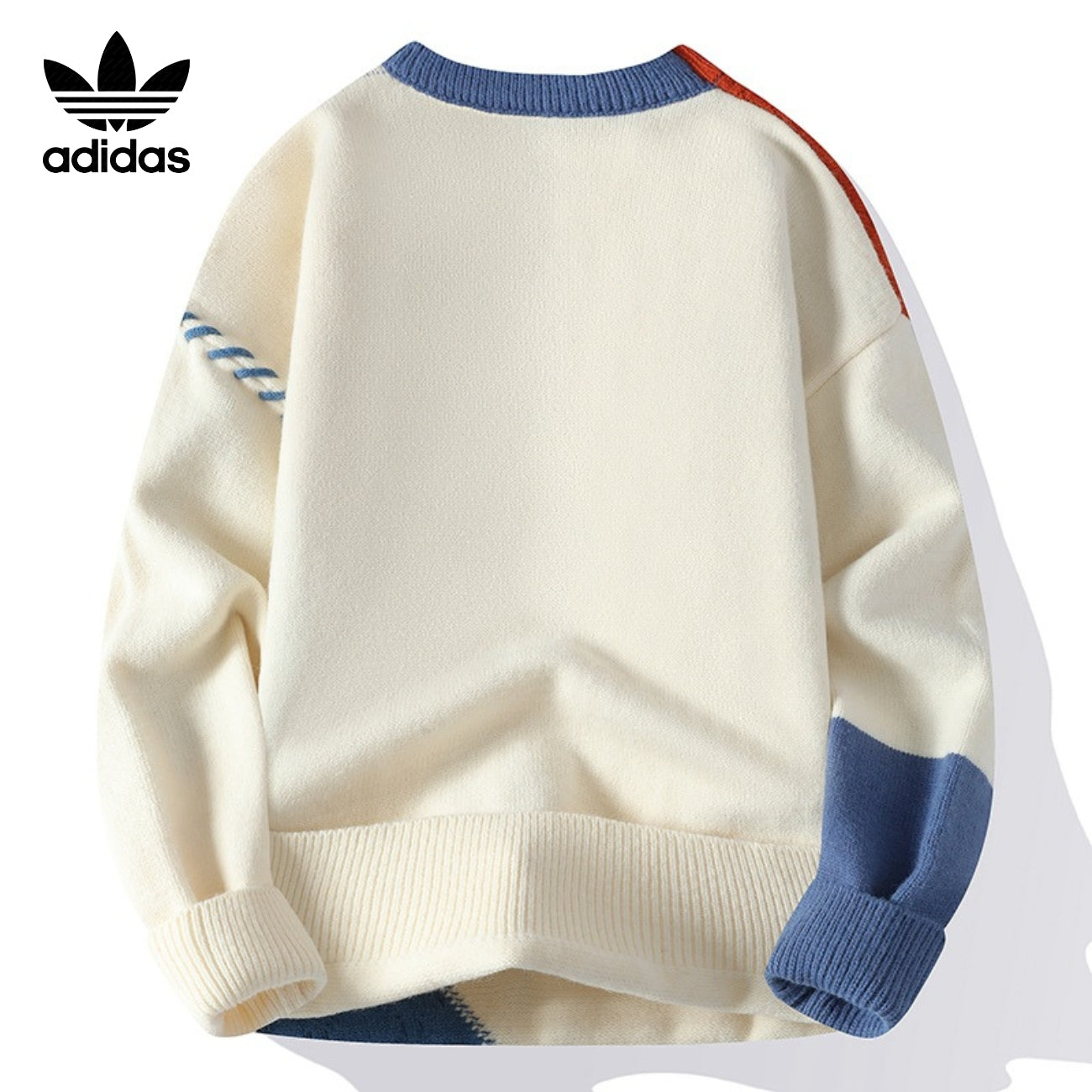 Retro Geometric Color Block Sweater