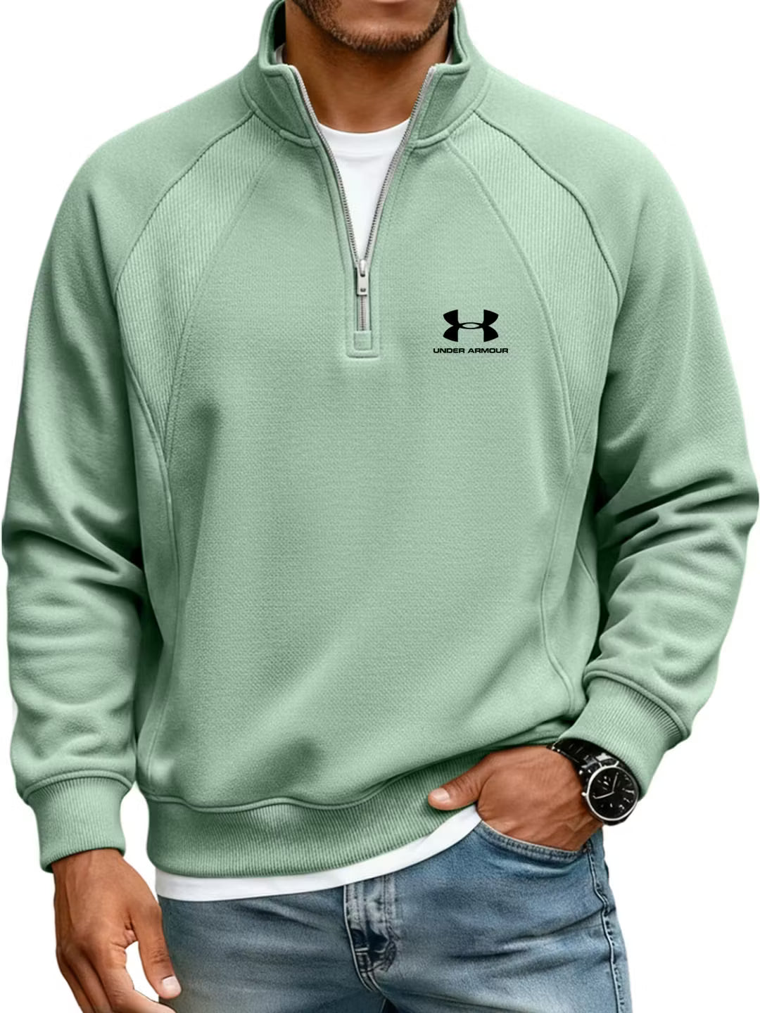 Men’s Textured Quarter-Zip Pullover