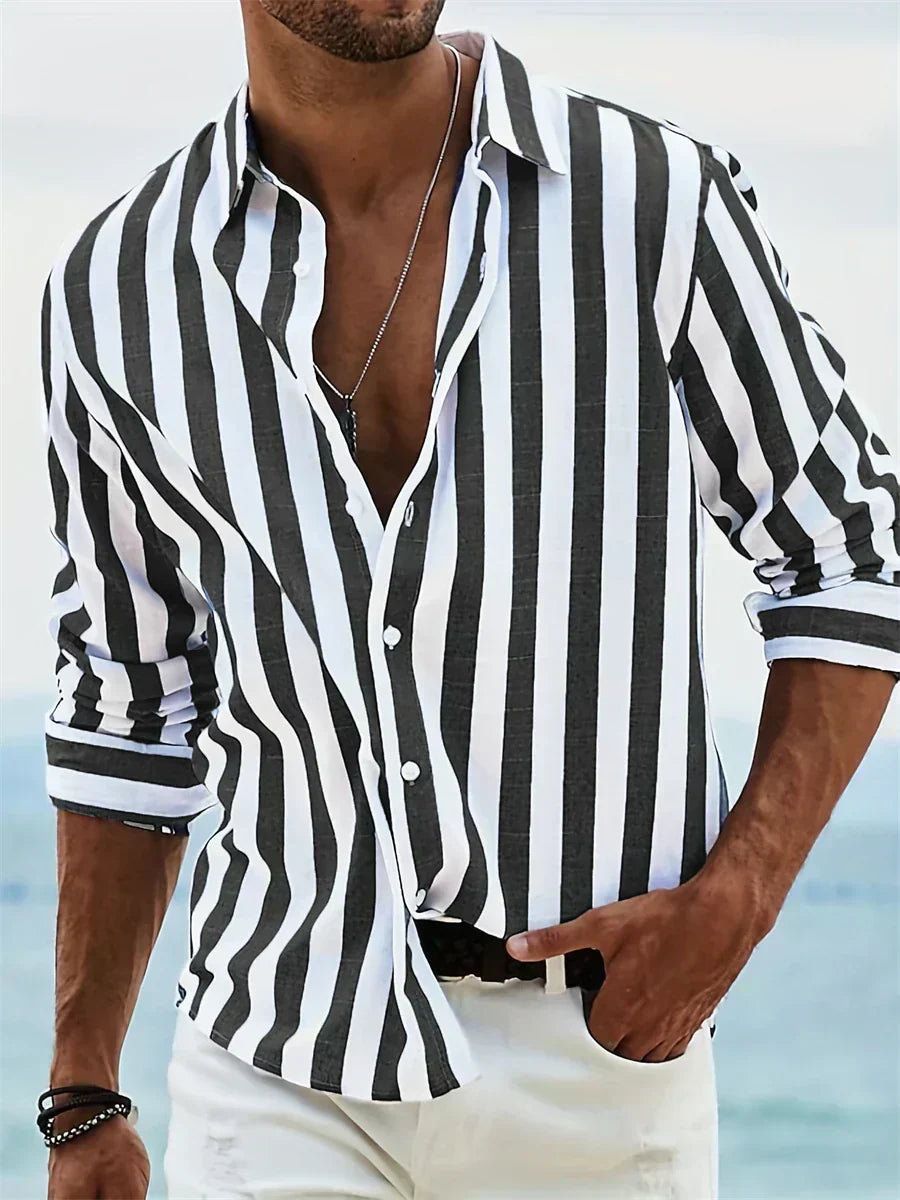 London Suit™ | Lightweight Striped Shirt Summer