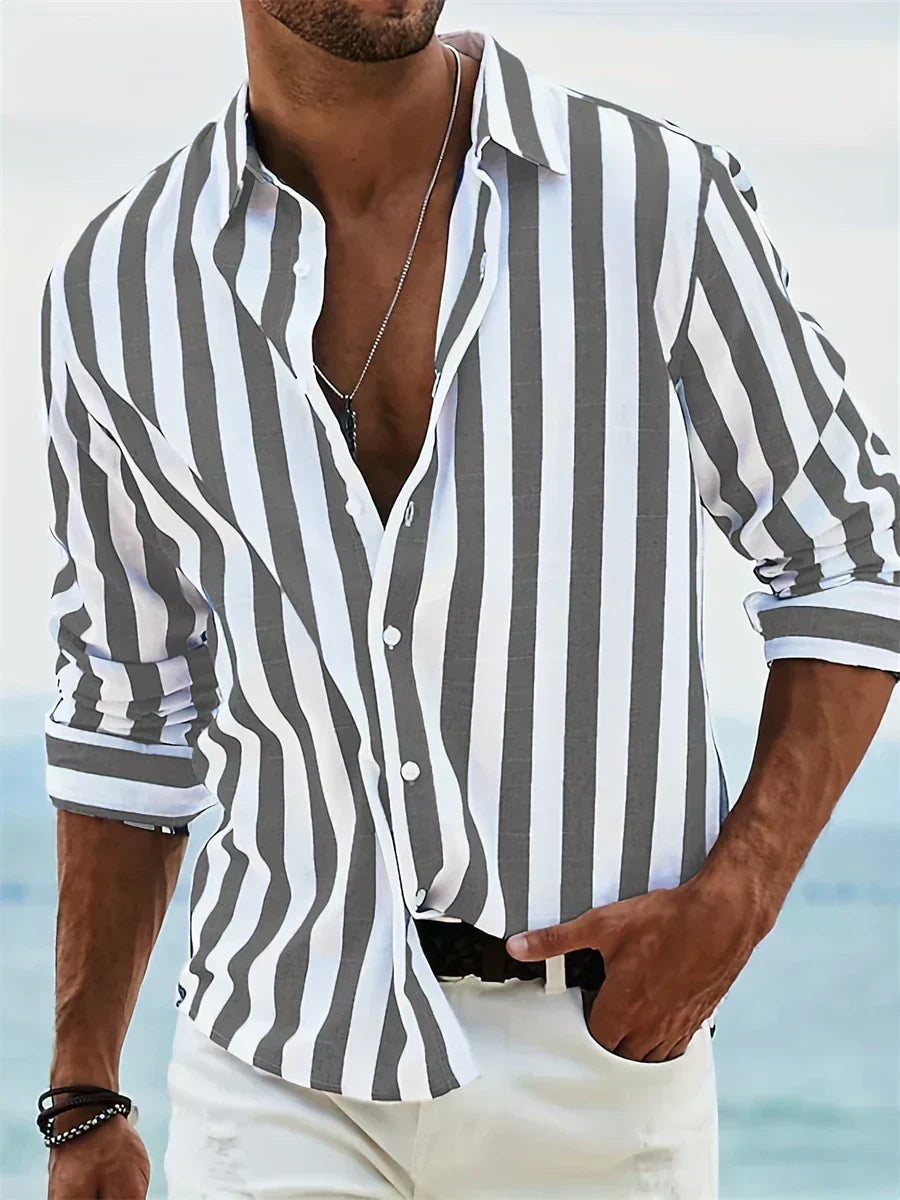 London Suit™ | Lightweight Striped Shirt Summer