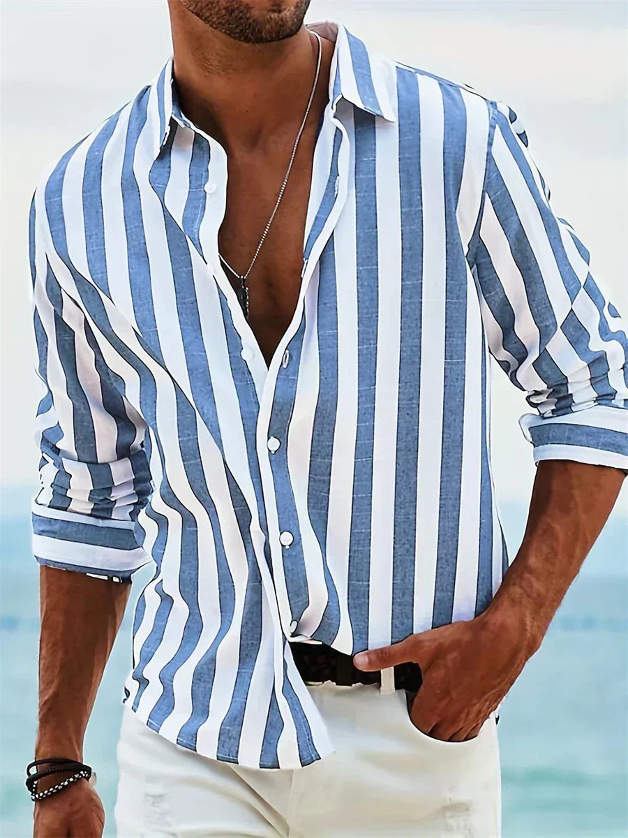 London Suit™ | Lightweight Striped Shirt Summer