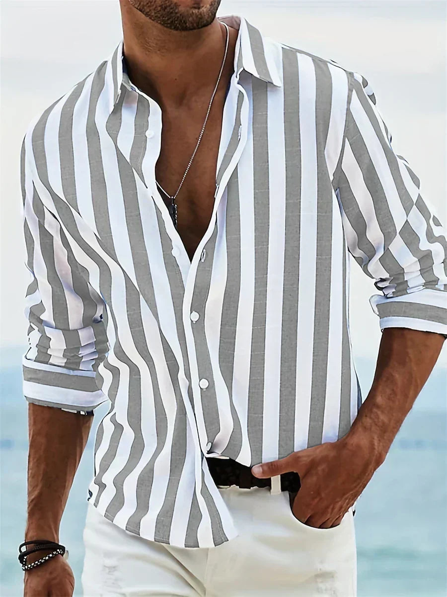 London Suit™ | Lightweight Striped Shirt Summer