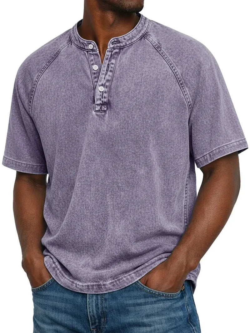 Vintage Button-Up Shirt for Men