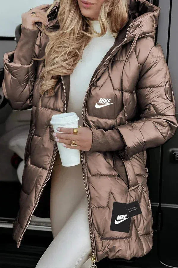 Quilted Hooded Puffer Coat