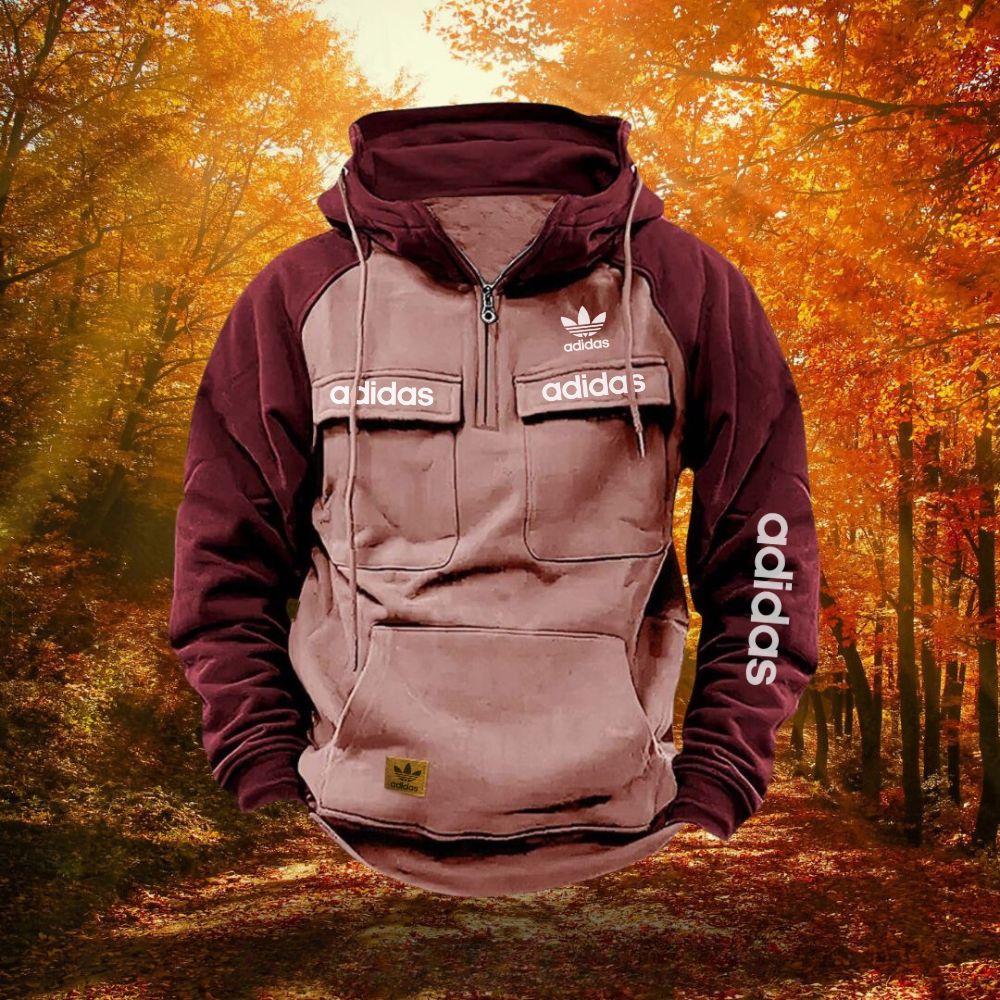 Men's Contrast Utility Pocket Hoodie