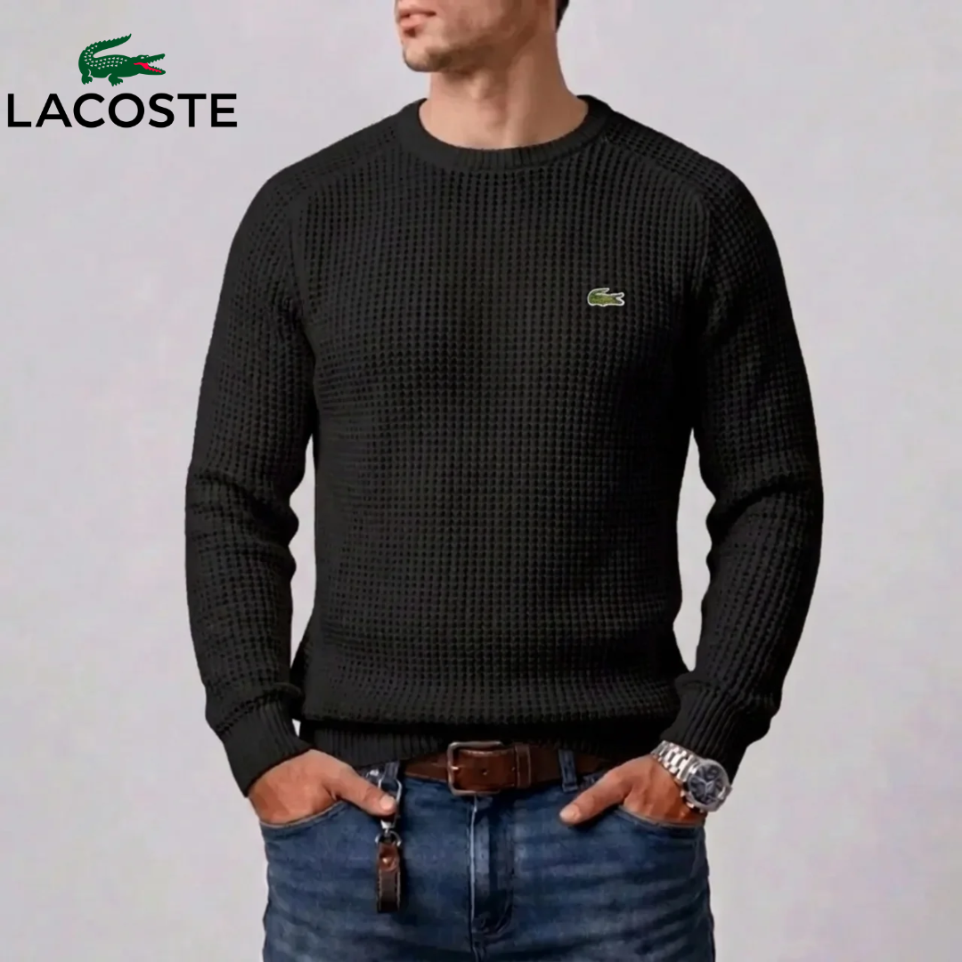 Textured Ribbed Crewneck Sweater