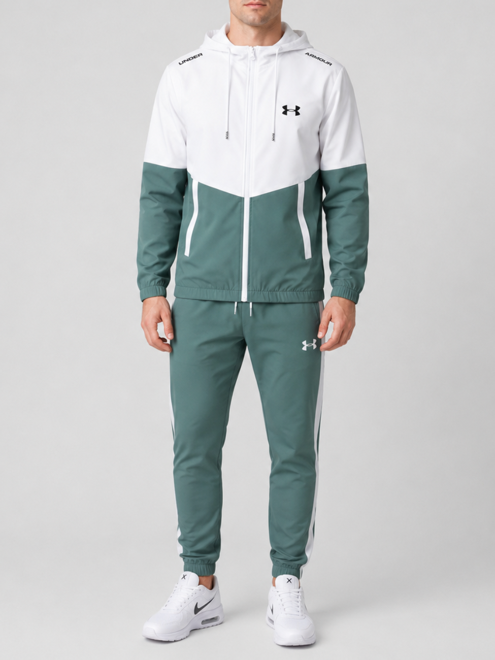Men's Colour-Block Hooded Tracksuit