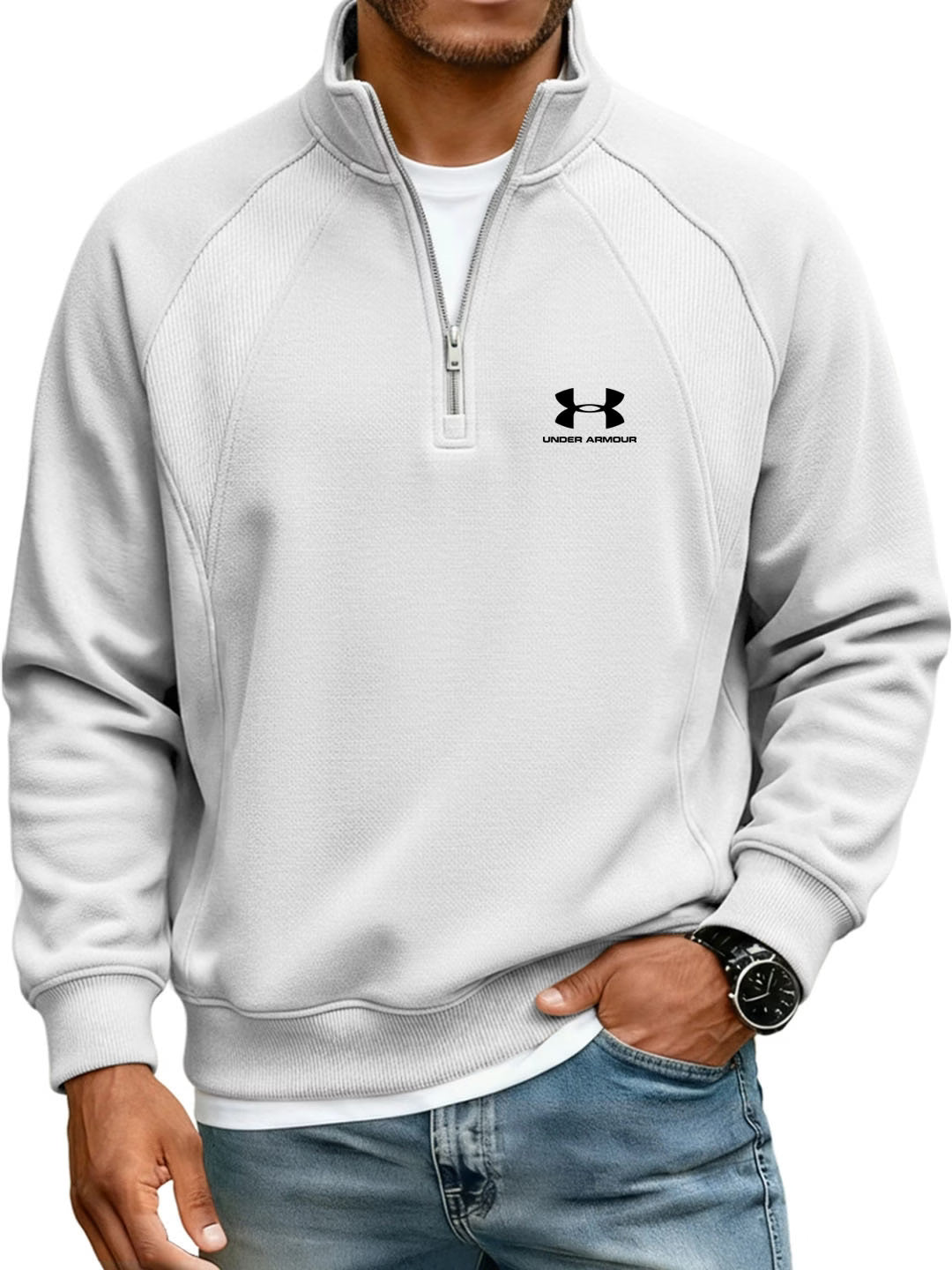 Men’s Textured Quarter-Zip Pullover