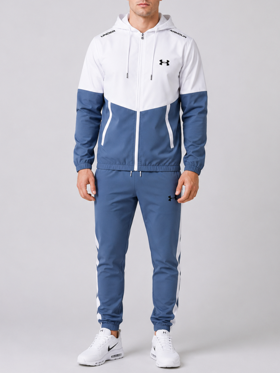 Men's Colour-Block Hooded Tracksuit