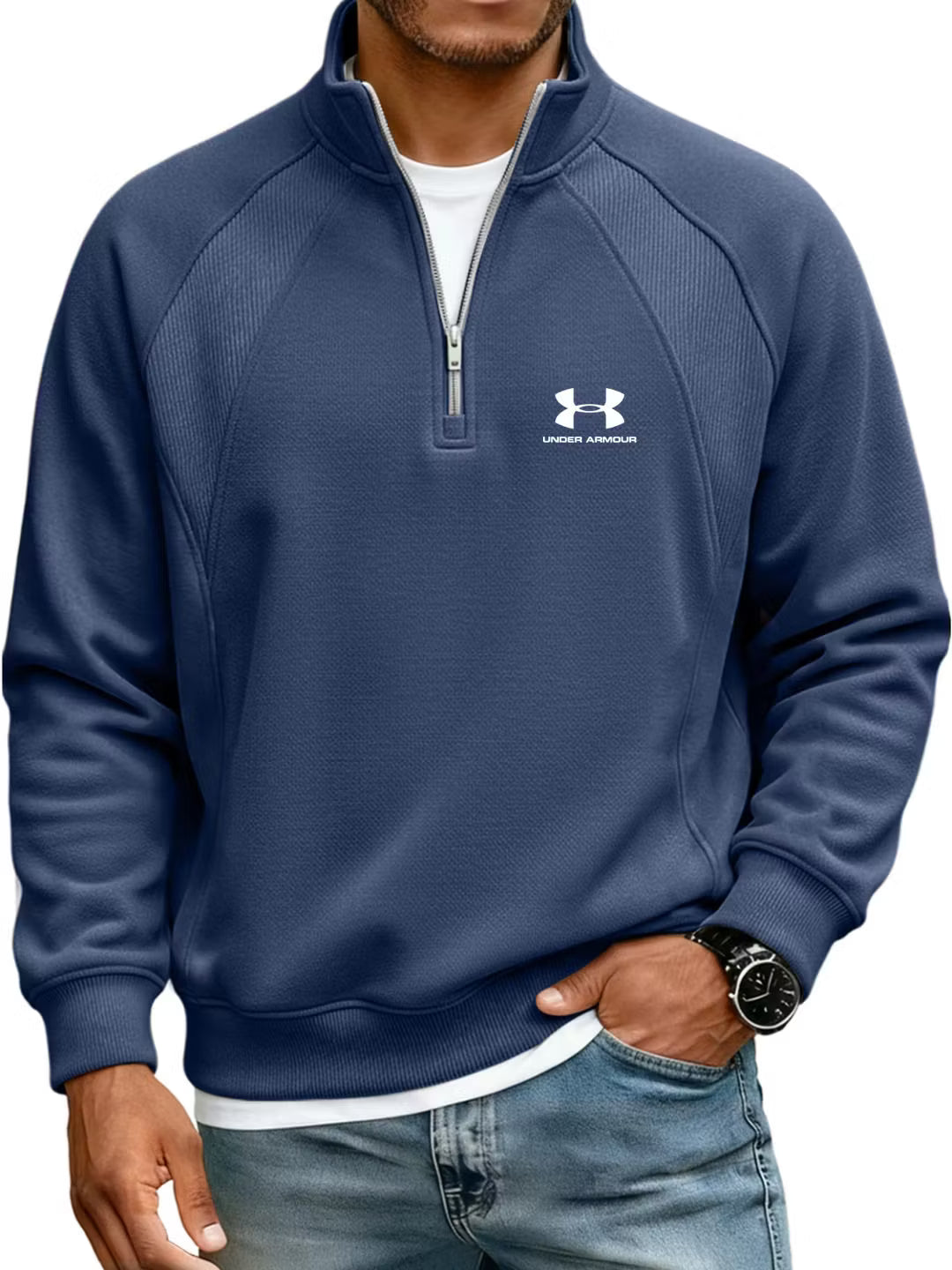 Men’s Textured Quarter-Zip Pullover