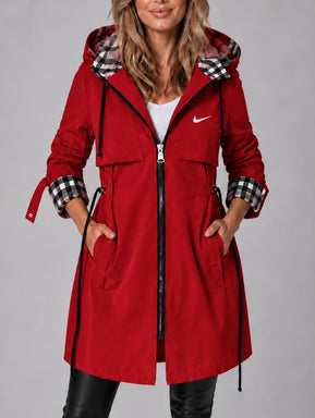 Women's Hooded Longline Zip Coat