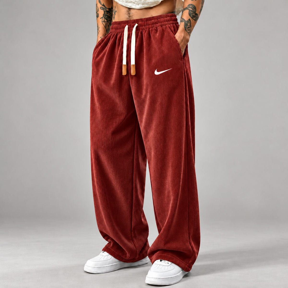 Men's Vintage Corduroy Wide-Leg Pants