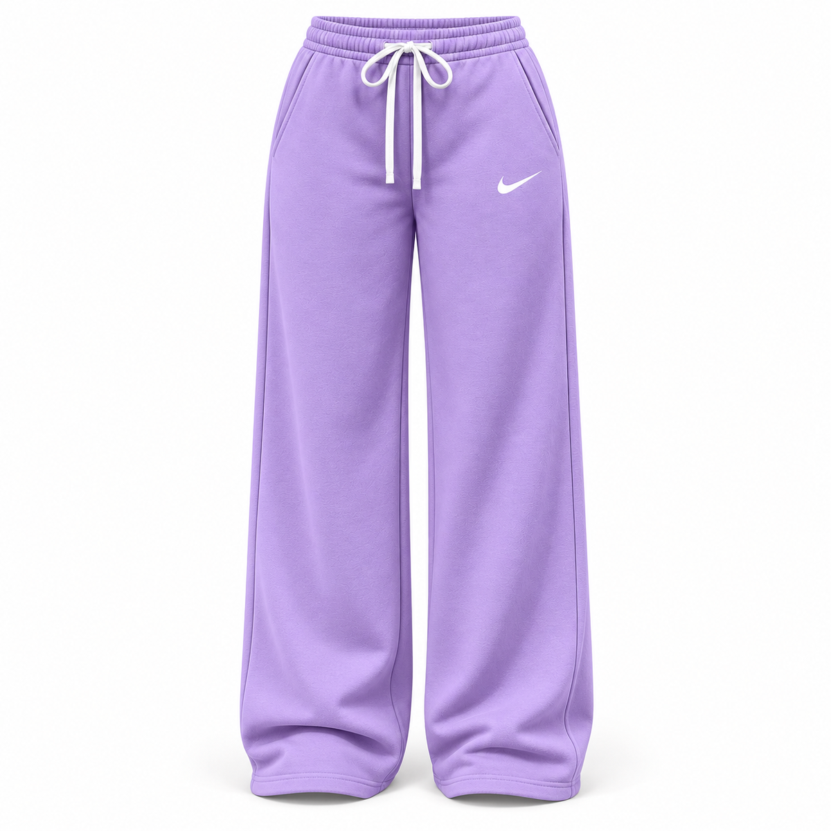 Lilac wide-leg drawstring trousers